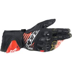 Alpinestars - Alpinestars GP Tech V2 Gloves [Black/White/Flou Red] -XLARGE - Image 1