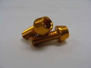 6x15 Gold Aluminum Tapered Socket Cap Bolt - Image 1