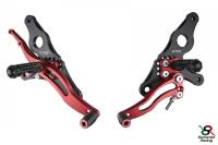 Hand & Foot Controls - Foot  Controls - Bonamici Racing - Bonamici Adjustable Billet Rearsets: Ducati Hypermotard [Race Version]