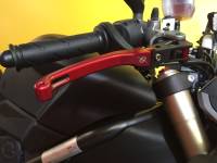 Bonamici Racing - Bonamici Racing Alloy Folding Lever Set [Black/Red]: Ducati 848-1098-1198, HM, Monster S4RS-1200, MTS 1200, Panigale V4-1299-1199-1299-V4-V2, Diavel/X, SF V4 - Image 2