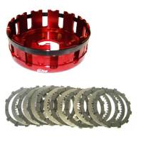 EVR - EVR Ducati 12T Organic Clutch Plates & Clutch Basket Set: 748-998 / 749-999 / MH900e / M900-1000 / S2R / S4R / MTS1000 / SC / ST / SS