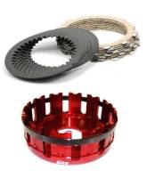 Clutch - Clutch Plates - EVR - EVR Ducati 12T Sintered Plates & Clutch Basket Set:Ducati OEM & Aftermarket Slipper Clutch Replacement [36.5mm Stack Height] Black basket only!