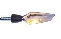 Motogadget m.Blaze Edge LED Turn signal: Chrome Body, Clear Lens [Sold Individually] Rear Right