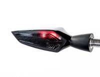 Electrical, Lighting & Gauges - Turn Signals - Motogadget - Motogadget m.Blaze Edge LED Turn signal, Black Housing /Tinted Lens [Sold Individually] Rear Left