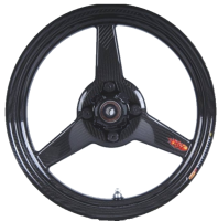 BST Wheels - 3 Spoke Wheels - BST Wheels - BST Triple Tex 3 Spoke Front Wheel 2.75" X 12": Honda Grom 125, Monkey