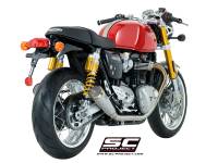 SC Project - SC Project 70's Style Dual Conic Slip-On Exhaust: Triumph Thruxton 1200/R '16+ - Image 2