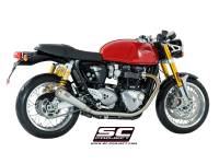 SC Project - SC Project 70's Style Dual Conic Slip-On Exhaust: Triumph Thruxton 1200/R '16+ - Image 4