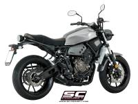 SC Project - SC Project Conic 70's Style Matte Black Painted Full Exhaust [With Cat]: Yamaha XSR700 '17+, MT-07 - Image 2