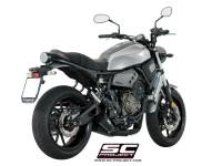 SC Project - SC Project Conic 70's Style Matte Black Painted Full Exhaust [With Cat]: Yamaha XSR700 '17+, MT-07 - Image 5