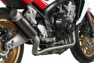 Mivv GP Pro Black Stainless Full Exhaust: Honda CB650F '14-'18
