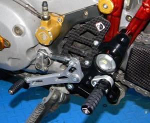 Ducabike - Ducabike Billet Rearsets: Hypermotard 1100/1100 EVO, MTS 620/1000/1100 [Folding Pegs/CF Heel Guards] - Image 6