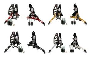 Ducabike Billet Rearsets: Hypermotard 1100/1100 EVO, MTS 620/1000/1100 [Folding Pegs/CF Heel Guards]