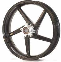 BST Wheels - 5 Spoke Wheels - BST Wheels - BST Diamond Tek Carbon Fiber Front Wheel: Bimota DB6 [61mm Brake Disk Spigot]