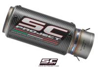 SC-Project CR-T Exhaust Silencer for SC-Project 60mm Link Pipe [Carbon Fiber sleeve]