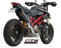 SC Project - SC Project Oval Slip-On Exhaust: Ducati Hypermotard 1100/S '07-'09 [Carbon fiber with carbon cap] - Image 2