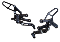 Woodcraft -  WOODCRAFT CFM REARSETS 05-0417B Yamaha YZF-R7 2022 Complete Rearset Kit w/ Pedals