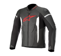 Alpinestars Faster AirFlow Leather Jacket - Black/Red 