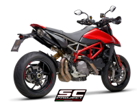 SC Project - SC Project S1 Black Matte Titanium with Carbon Caps Exhaust: Ducati Hypermotard 950/SP - Image 3