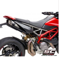 SC Project - SC Project S1 Black Matte Titanium with Carbon Caps Exhaust: Ducati Hypermotard 950/SP - Image 2