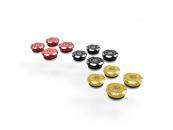 Ducabike DesertX Bicolor Frame Caps: Available in Red/Gold/Black
