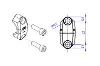 CNC Racing - CNC Racing Brembo Master Cylinder Clamp - Mirror Eliminator - Image 2