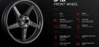 BST Wheels - 5 Spoke Wheels - BST Wheels - BST GP TEK Race Wheel  Aprilia RSV-R 6" Rear Wheel (2016-2021) Track Use Only