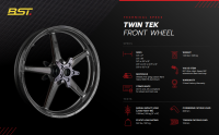 BST Wheels - BST TWIN TEK 5 Spoke Wheel Set: Harley-Davidson - Low Rider S/VTwin/VRod - 19x2.5/17x5.5 - Image 3