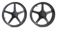 BST Wheels - BST Twin TEK 5 Spoke Carbon Fiber Wheel Set 6" x 17" / 3.5" x 17": Ducati Scrambler - Image 1