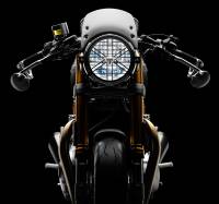 RIZOMA Low Headlight Fairing [SILVER]: Ducati Scrambler, BMW R NineT, Triumph Street Twin/Thruxton - CF011A
