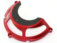 Ducabike - Ducabike Ducati Dry Half Clutch Cover: Billet Aluminum / Carbon Fiber (Red Only) - Image 1