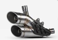 ZARD Stainless Steel or Black 2>1>2 w/ Carbon Fiber Heat Shield Slip On Exhaust - Ducati Diavel 1260 -'20-'21