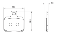 Brembo - Copy of Brembo 34mm Rear Caliper Brake Pads - Image 3